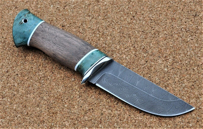 Damaszener Stahl Outdoor Jagd Damast Messer Nazarov Knives  Handarbeit HRC62