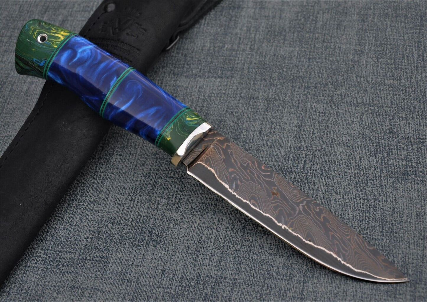 Nazarov Knives Russland san mai DamastStahl JagdMesser Handarbeit HRC62 Ягуар