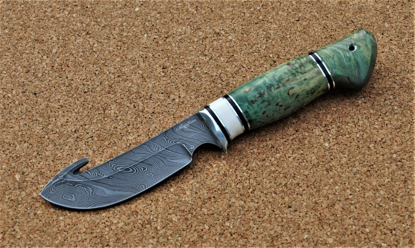 Damaszener Stahl Outdoor Jagd Damast Messer Nazarov Knives  Handarbeit HRC62