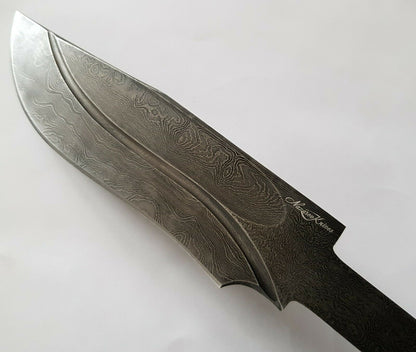 Nazarov Knives Exklusive Damast Klinge Rohling Пегас Messer HRC 62 Handarbeit