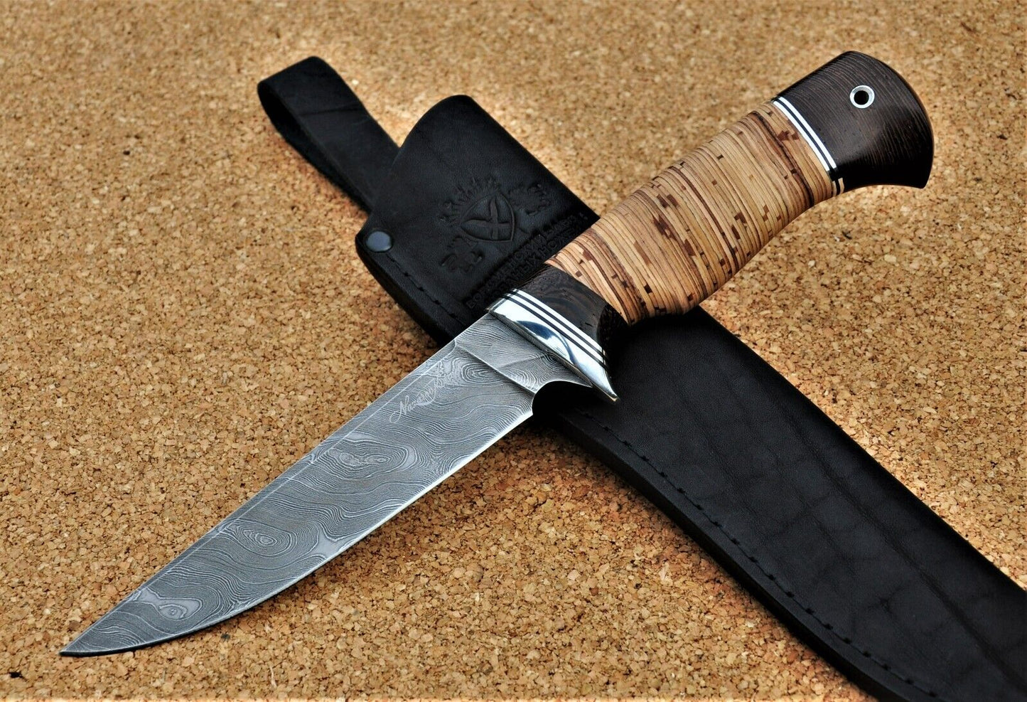 Damaszener Stahl Outdoor Jagd Messer Nazarov Knives Handarbeit HRC62 Байкал