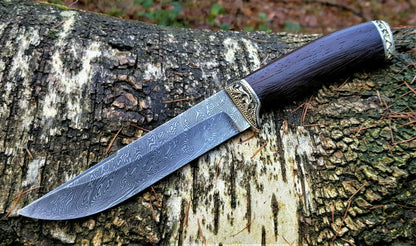 A.Marushin Outdoor Jagdmesser Damaszener Stahl Handarbeit