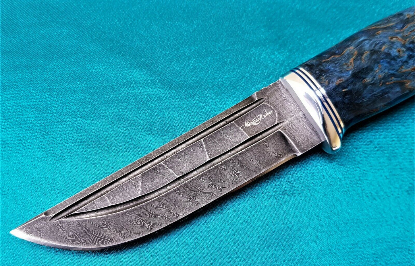 Jagdmesser Damaszener Stahl Nazarov Knives Handarbeit