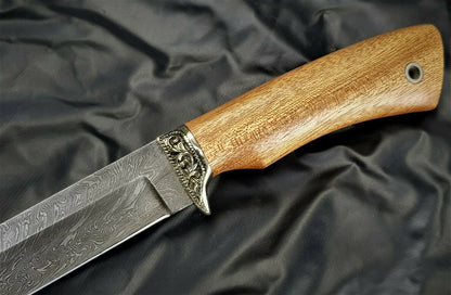 A.Marushin  Outdoor Jagdmesser Damaszener Stahl  Handarbeit