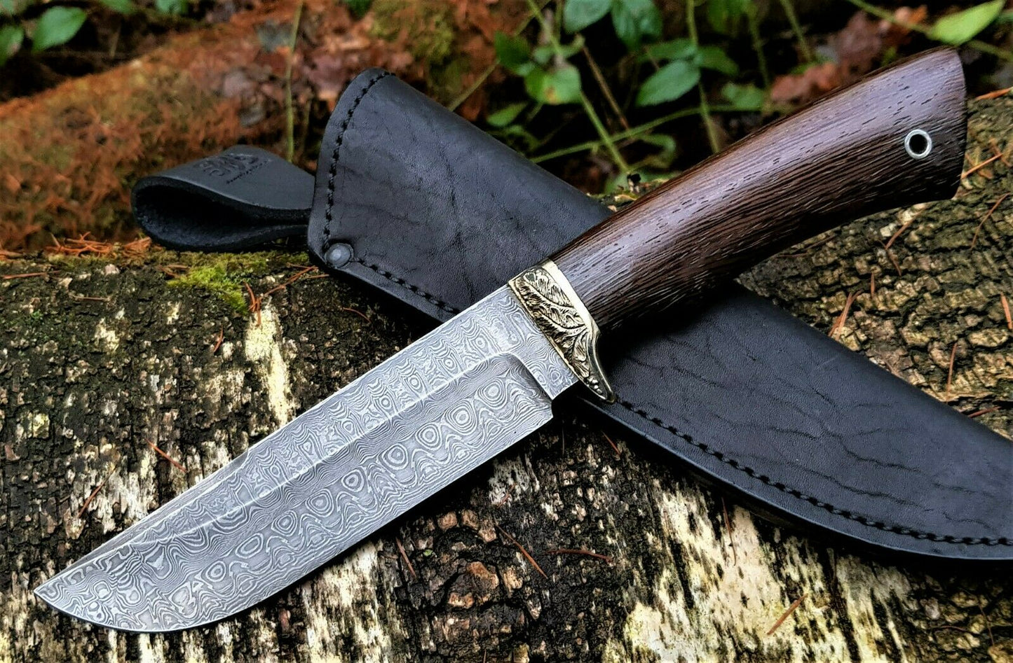 A.Marushin Outdoor Jagdmesser Damaszener Stahl Handarbeit