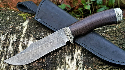 A.Marushin Russland Outdoor Jagdmesser Damaszener Stahl Handarbeit