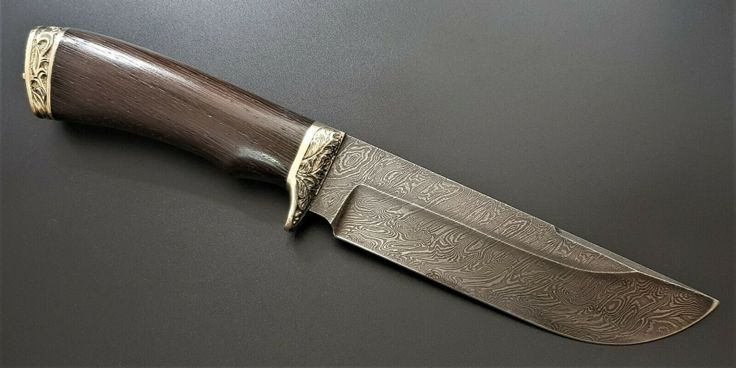 A.Marushin Outdoor Jagdmesser Damaszener Stahl Handarbeit