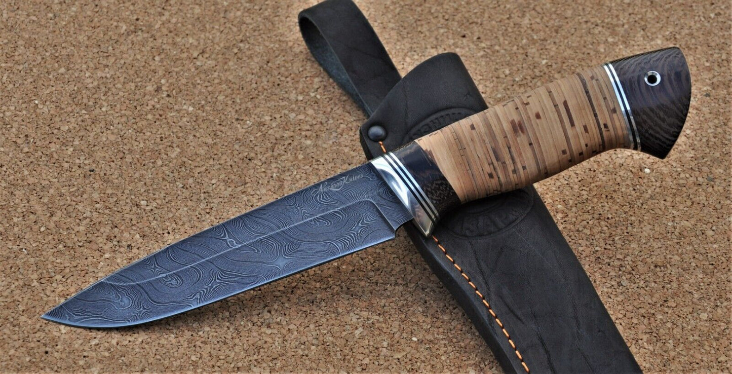 Damaszener Stahl Outdoor Jagdmesser Nazarov Knives