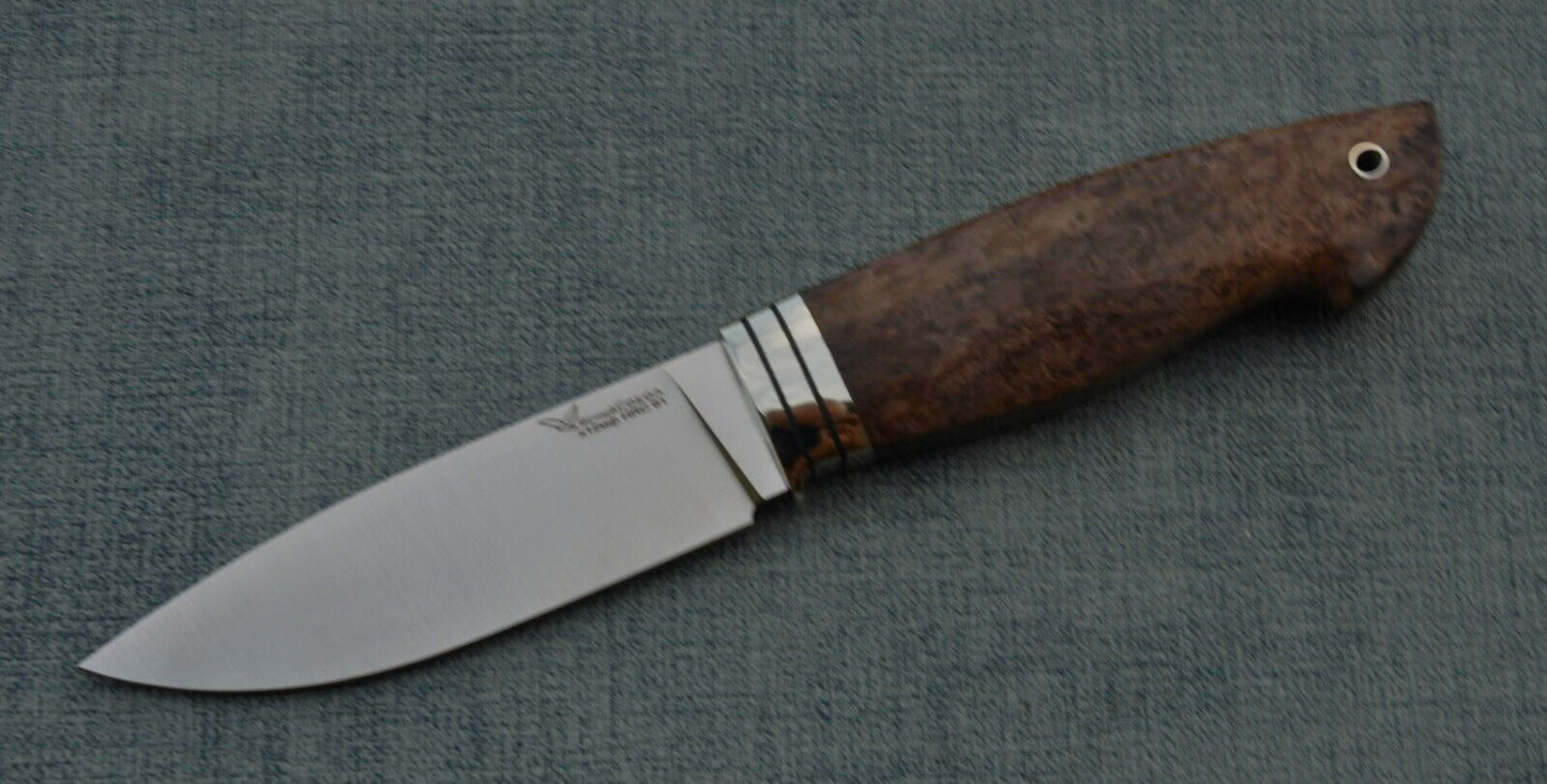 Jagdmesser aus H12MF Stahl mit dem Holzgriff