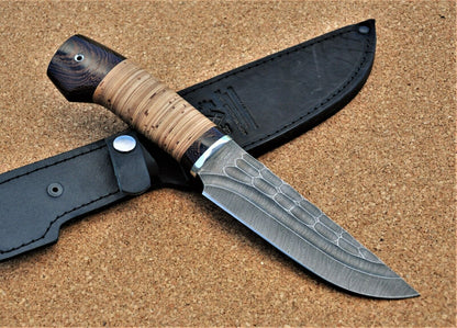 Damaszener Stahl Outdoor Jagd Messer Nazarov Knives Handarbeit HRC62 Аллигатор