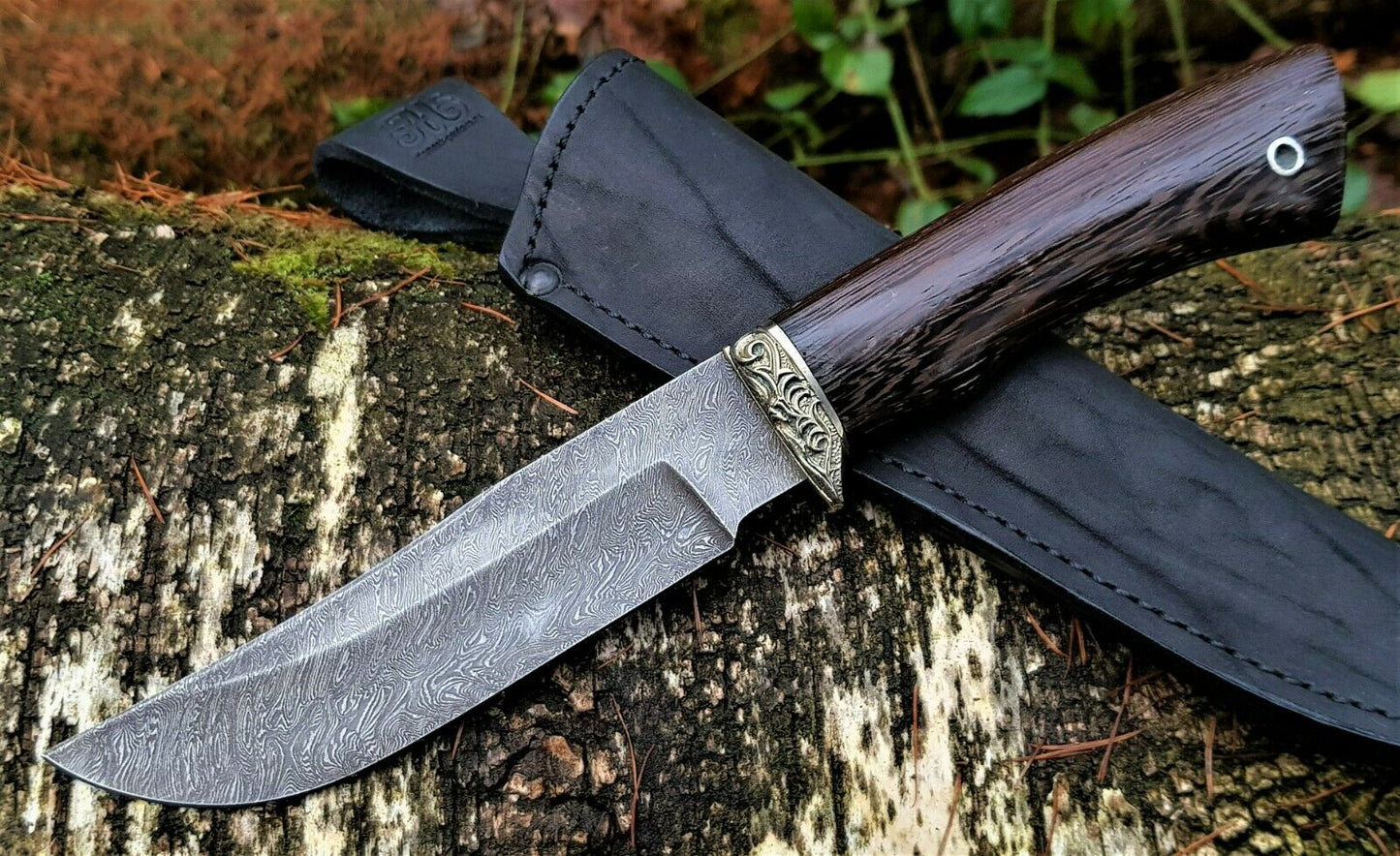 A.Marushin Outdoor Jagdmesser Damaszener Stahl  Handarbeit