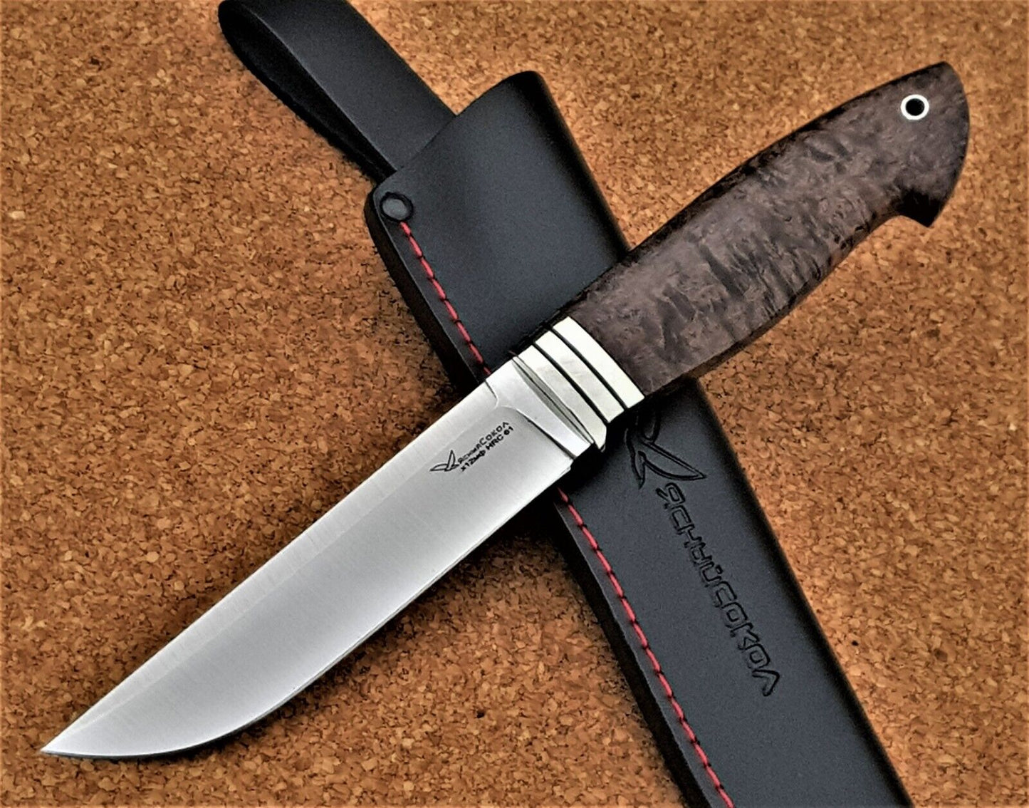 H12MF Stahl Outdoor Jagd Messer Yasniy Sokol Russland Handarbeit HRC 61 Ястреб
