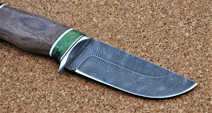 Damaszener Stahl Outdoor Jagd Damast Messer Nazarov Knives  Handarbeit HRC62