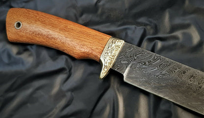 A.Marushin  Outdoor Jagd Messer Damaszener Stahl  Handarbeit