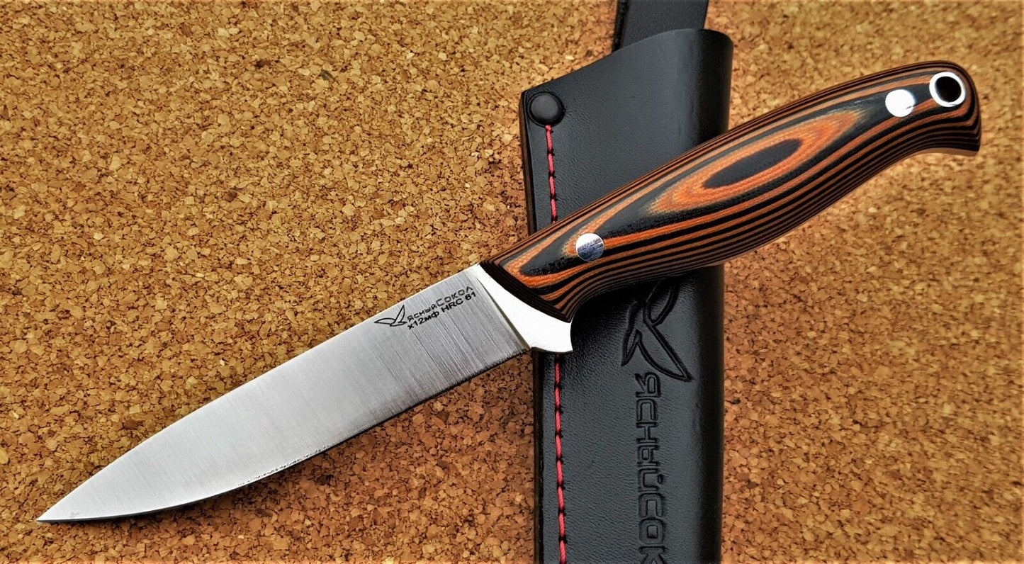 H12MF  Full Tang Outdoor Jagd Messer  Yasniy Sokol Handarbeit HRC61 Акулёнок