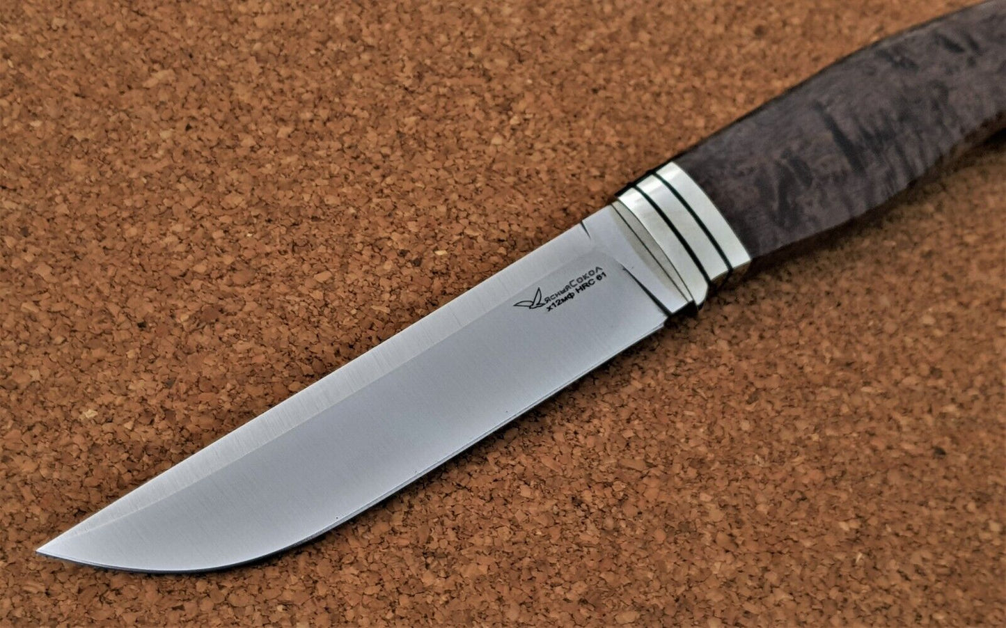 H12MF Stahl Outdoor Jagd Messer Yasniy Sokol Russland Handarbeit HRC 61 Ястреб