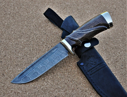 Damaszener Stahl Outdoor Jagd Messer Nazarov Knives Handarbeit HRC62 Барракуда