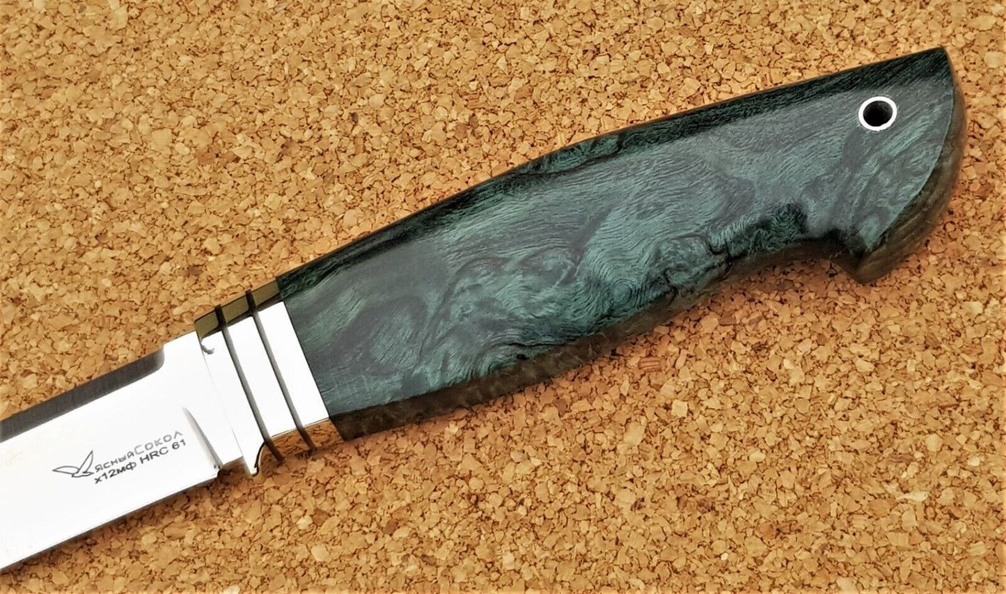 H12MF Stahl Outdoor Jagd Messer Yasniy Sokol Russland Handarbeit HRC 61 Волк