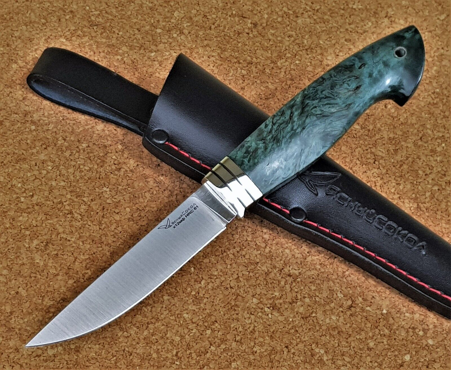 H12MF Stahl Outdoor Jagd Messer Yasniy Sokol Russland Handarbeit HRC 61 Соболь