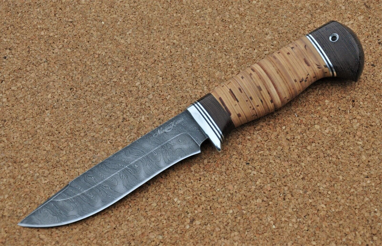 Damaszener Stahl Outdoor Jagdmesser Nazarov Knives  Handarbeit