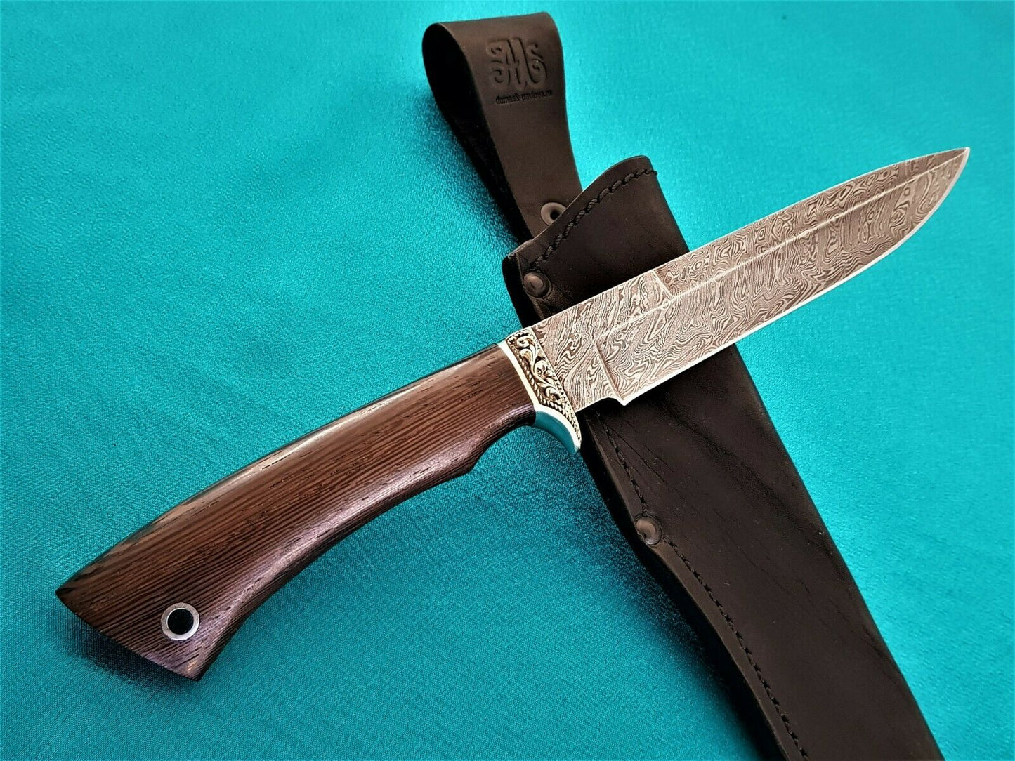 Damaszener Stahl Outdoor Jagdmesser  A.Maruschin