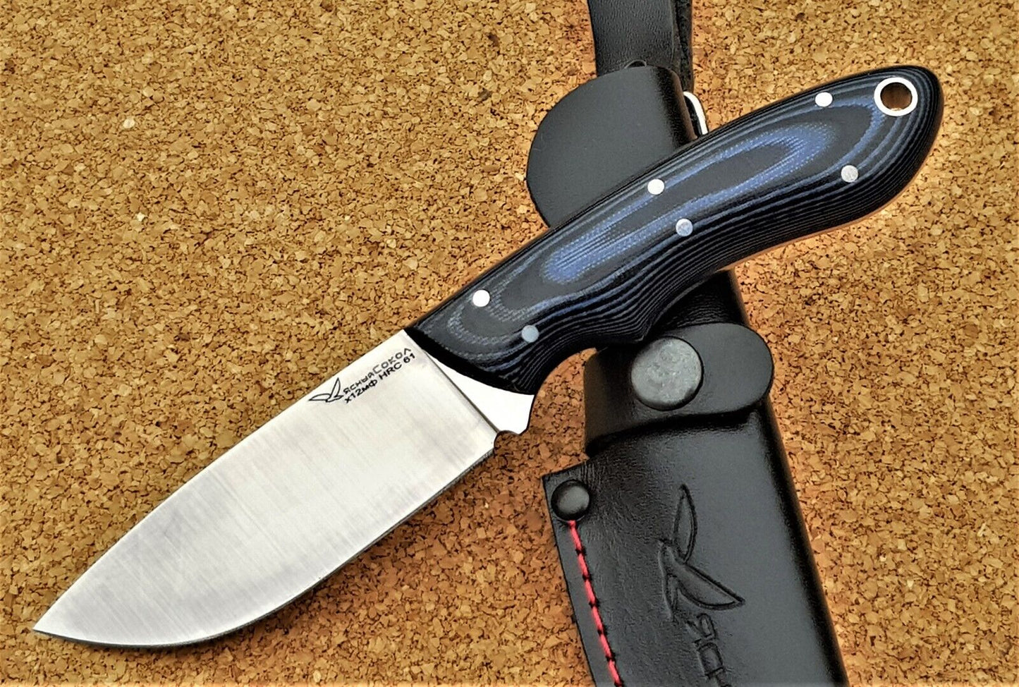 H12MF  Full Tang Outdoor Jagd Messer  Yasniy Sokol Handarbeit HRC 61 Сова