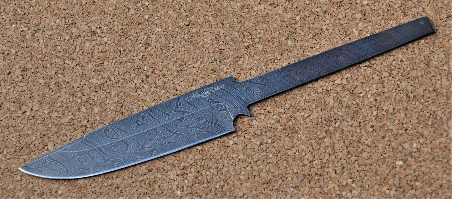 Exklusive Damast Klinge Rohling Messer Nazarov Knives HRC 62 Handarbeit Зубр