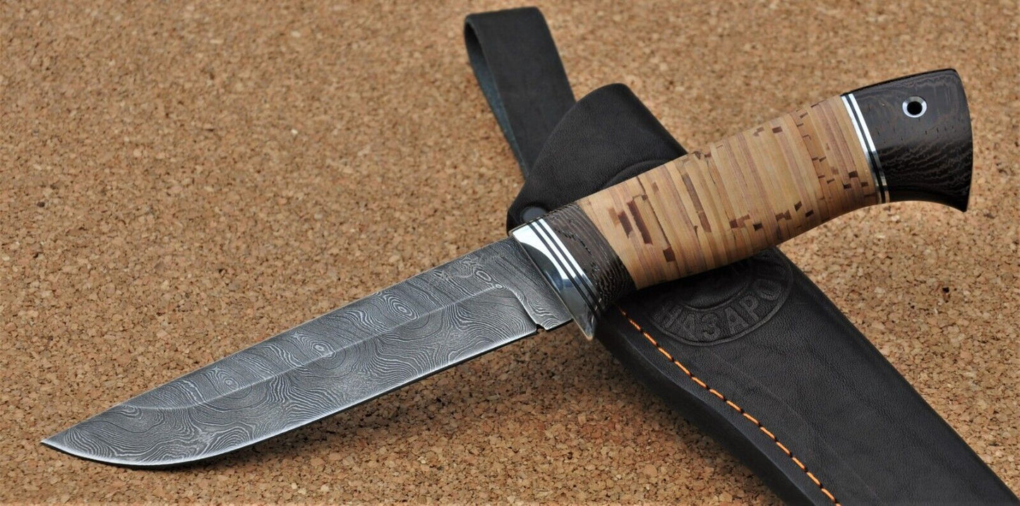 Damaszener Stahl Outdoor Jagdmesser Nazarov Knives