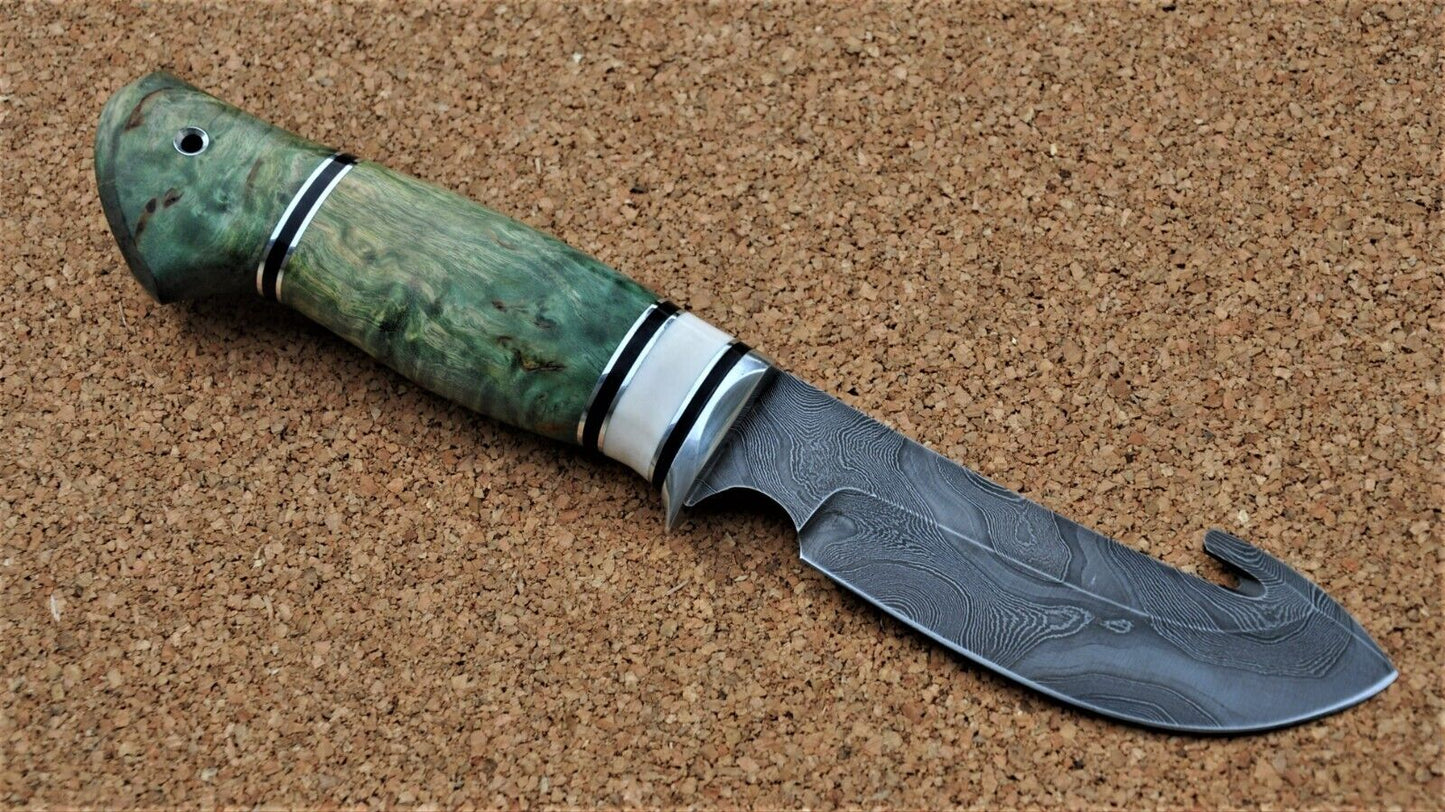 Damaszener Stahl Outdoor Jagd Damast Messer Nazarov Knives  Handarbeit HRC62