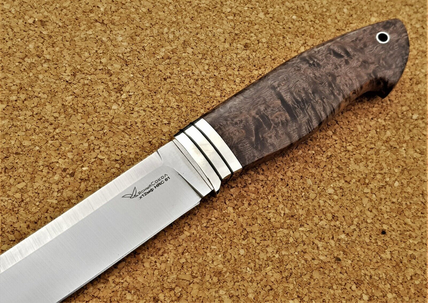 H12MF Stahl Outdoor Jagd Messer Yasniy Sokol Russland Handarbeit HRC 61 Ястреб