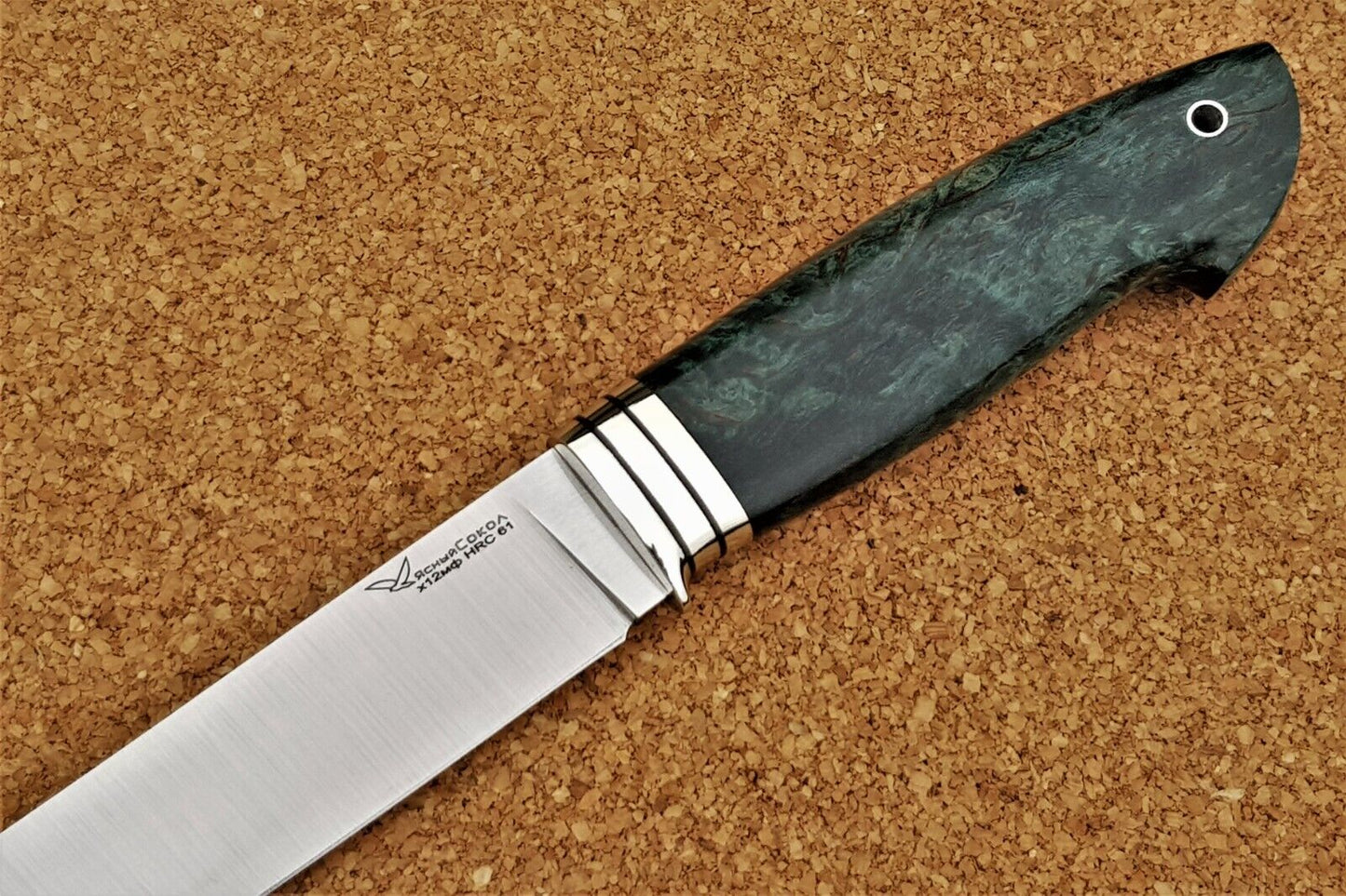 H12MF Stahl Outdoor Jagd Messer  Yasniy Sokol Russland Handarbeit HRC 61 Кабан