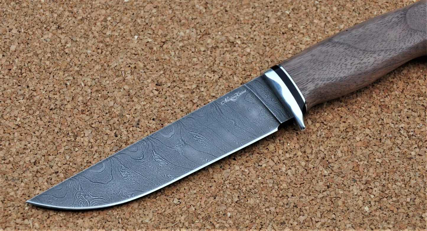 Damaszener Stahl Outdoor Jagd Damast Messer Nazarov Knives  Handarbeit HRC62