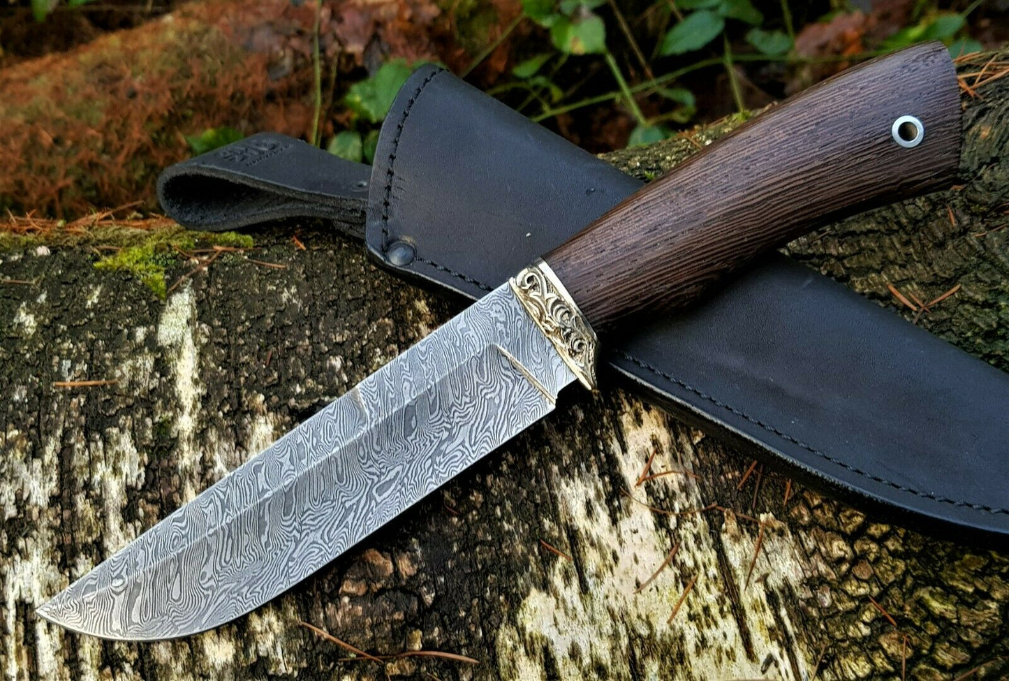 A.Marushin Outdoor Jagdmesser Damaszener Stahl Handarbeit