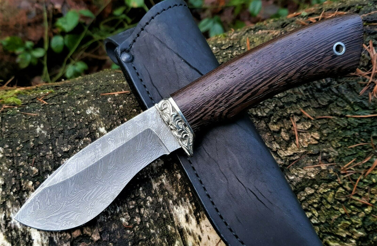 A.Marushin  Outdoor Jagdmesser Damaszener Stahl Handarbeit