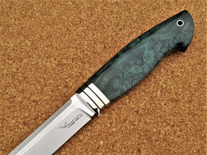 H12MF Stahl Outdoor Jagd Messer Yasniy Sokol Russland Handarbeit HRC 61 Волк