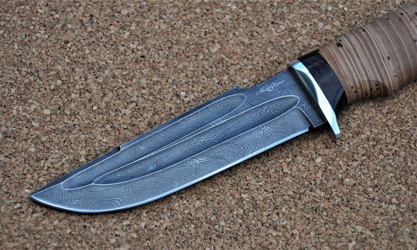 Damaszener Stahl Outdoor Jagd Messer Nazarov Knives Handarbeit HRC62 Алтай