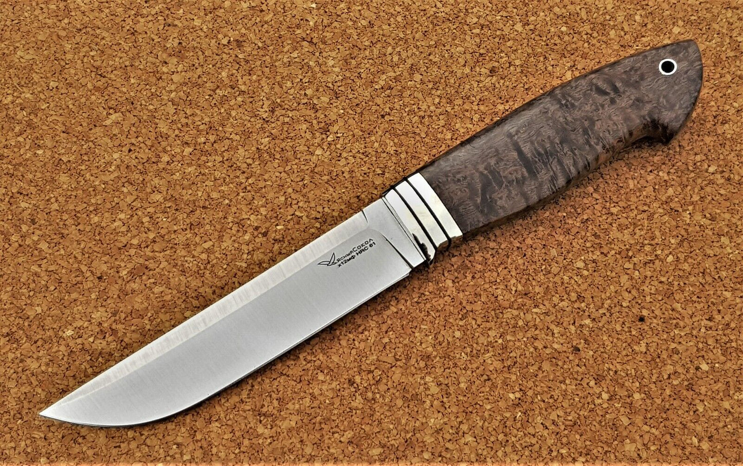 H12MF Stahl Outdoor Jagd Messer Yasniy Sokol Russland Handarbeit HRC 61 Ястреб
