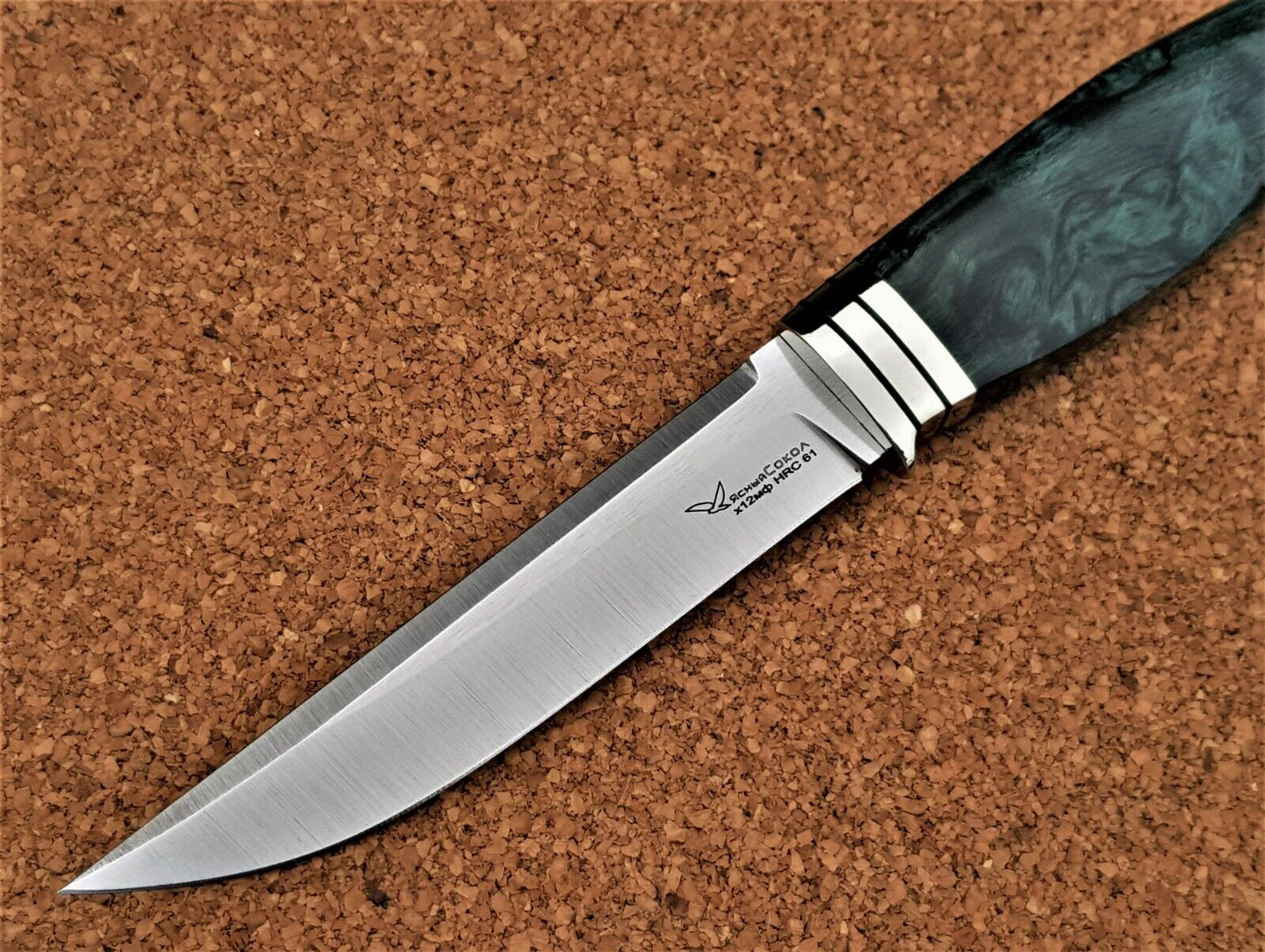 H12MF Stahl Outdoor Jagd Messer Yasniy Sokol Russland Handarbeit HRC 61 Волк