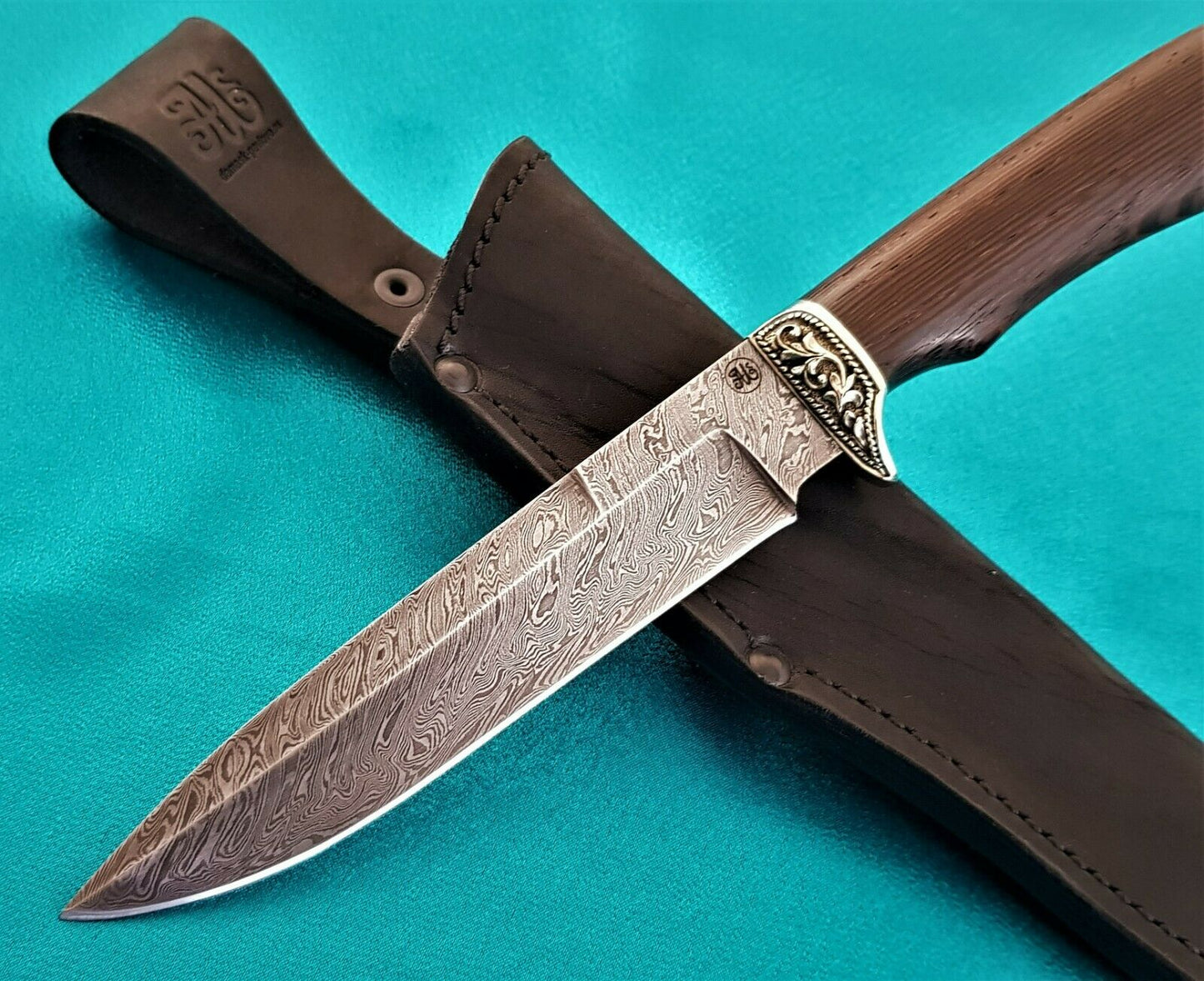 Damaszener Stahl Outdoor Jagdmesser  A.Maruschin