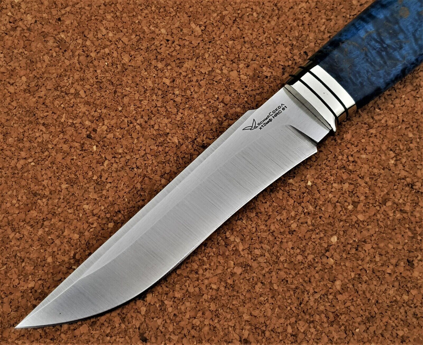 H12MF Stahl Outdoor Jagd Messer Yasniy Sokol Russland Handarbeit HRC 61 Коршун