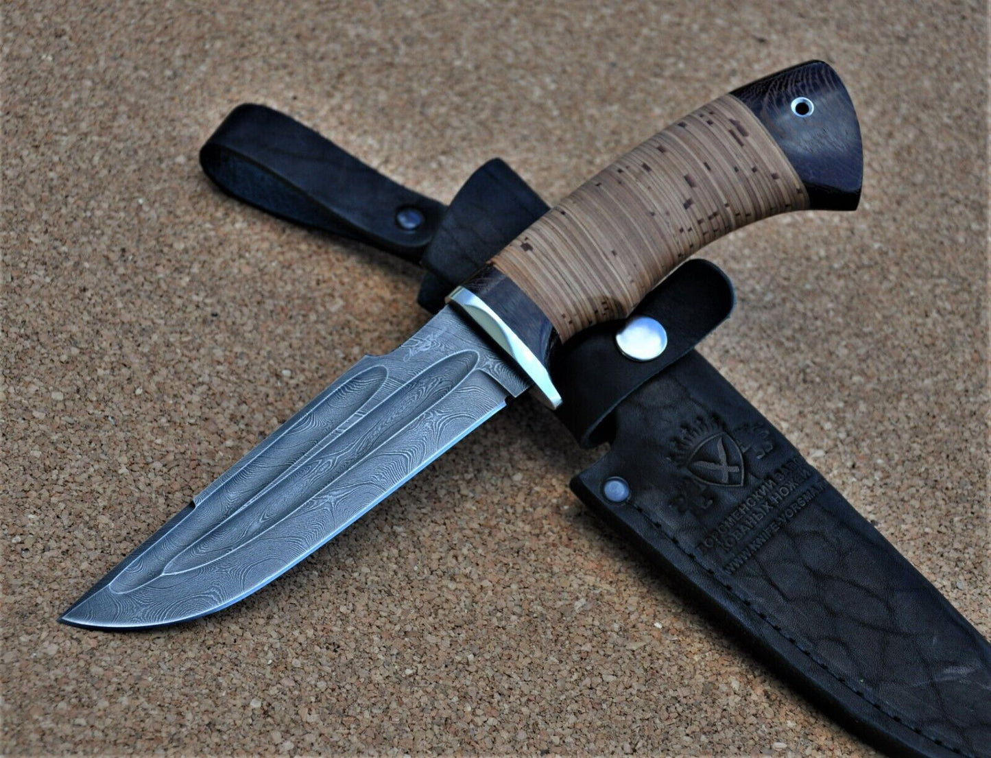 Damaszener Stahl Outdoor Jagd Messer Nazarov Knives Handarbeit HRC62 Алтай