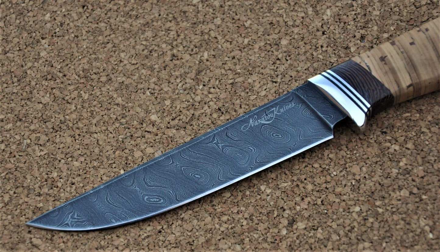 Damaszener Stahl Outdoor Jagdmesser Nazarov Knives