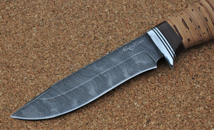 Damaszener Stahl Outdoor Jagdmesser Nazarov Knives  Handarbeit