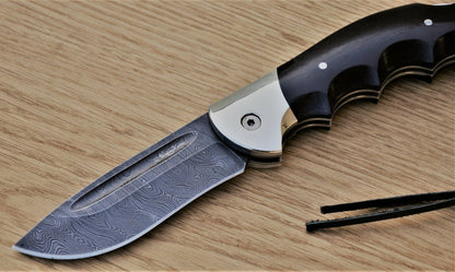 Nazarov Knives Damaszener Stahl  Outdoor  Klappmesser