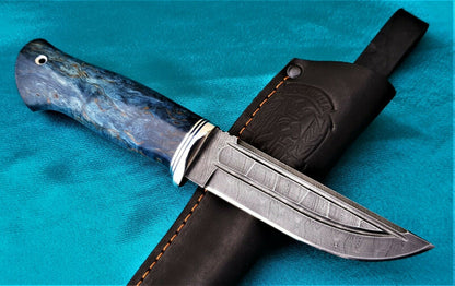 Jagdmesser Damaszener Stahl Nazarov Knives Handarbeit