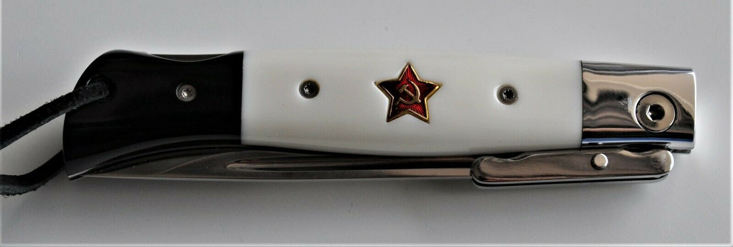 Nazarov Knives Klappmesser Finka NKVD mit Stern 95H18 Stahl rostfrei Handarbeit