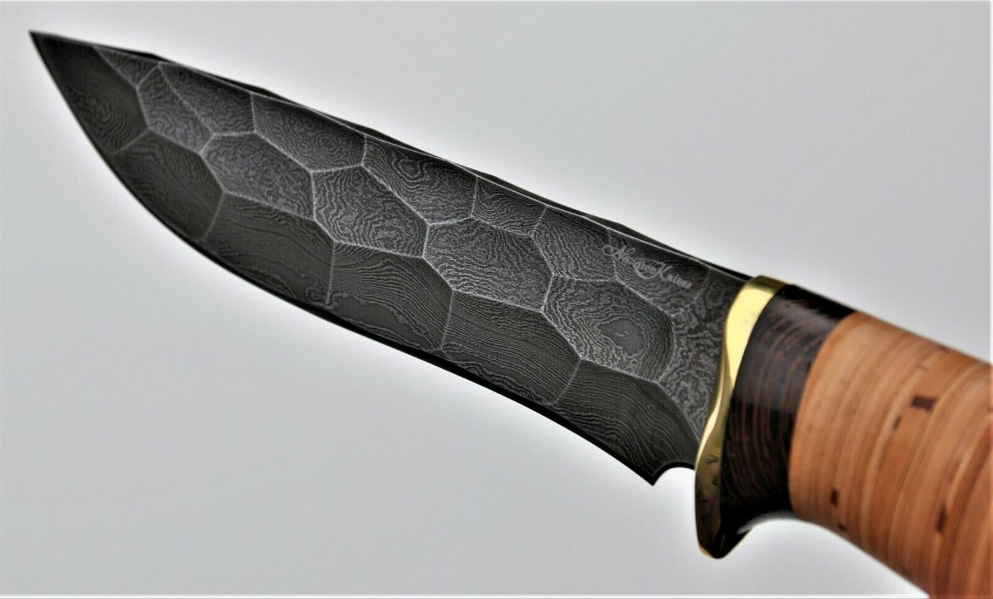 Nazarov Knives  Damaszener Stahl Outdoor Jagdmesser