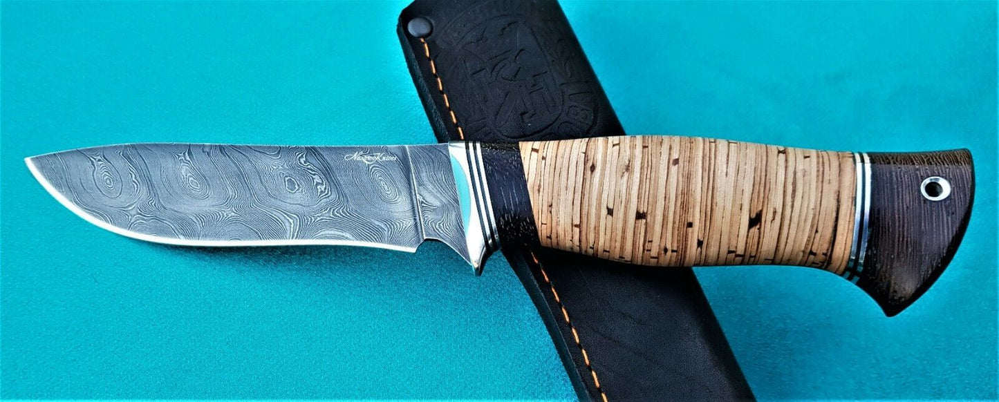 Damaszener Stahl Outdoor Jagdmesser Nazarov Knives