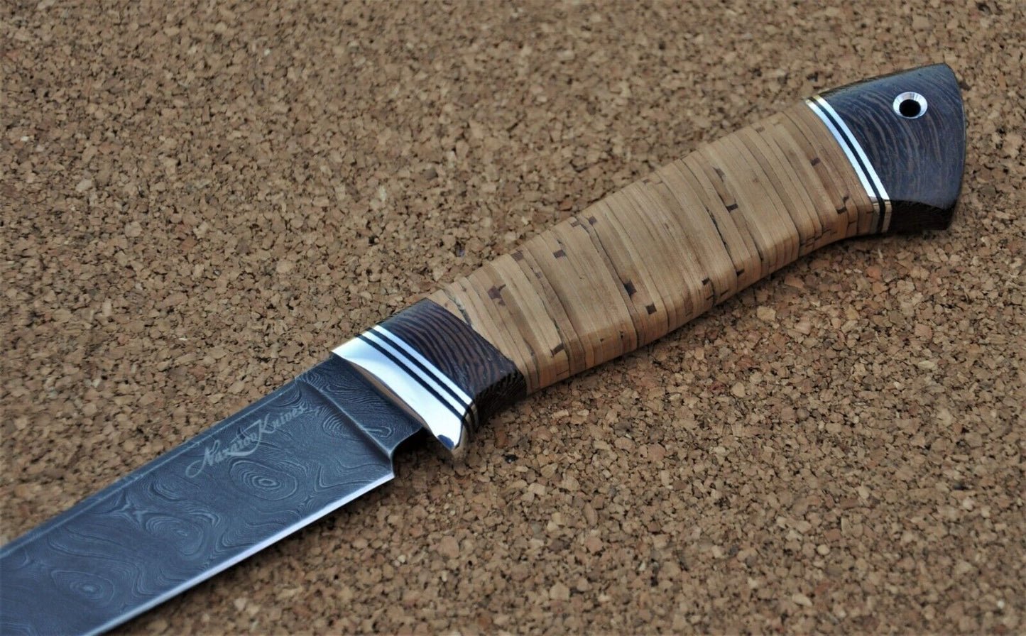 Damaszener Stahl Outdoor Jagdmesser Nazarov Knives