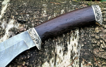 A.Marushin Outdoor Jagdmesser Damaszener Stahl  Handarbeit